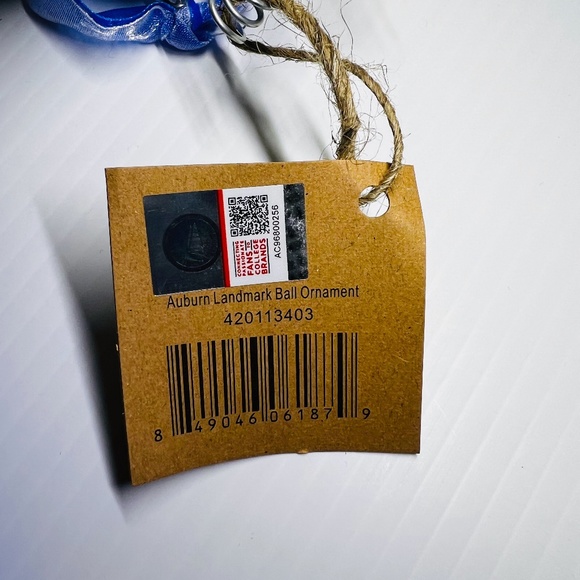 Auburn University War Eagle Christmas Ornament Glory Haus Kalyn Dunks Porcelain - Picture 10 of 16